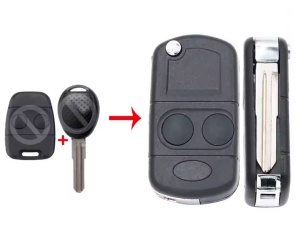 Carcasa Cheie Auto tip Briceag compatibila cu Land Rover Freelander, Transformare din Cheia Normala