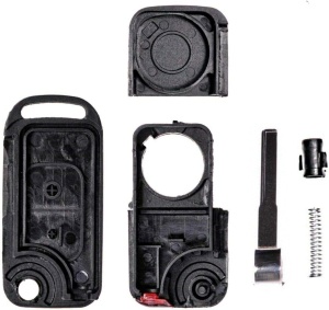 Set carcasă cheie Mercedes briceag 2 butoane – față, spate, lamă, șurubelniță