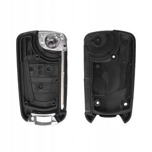 Carcasa cheie transformatoare Techstar upgrade cheie tip briceag flip 2 butoane lama HU46 compatibila Opel Astra G Vectra B Zafira A Corsa C vedere interior si exterior