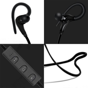 Casti Wireless Techstar® BT200, Bluetooth 4.1 ,HD Audio, Rezistente la Transpiratie, Comenzi pe Fir, Negru - Img 7