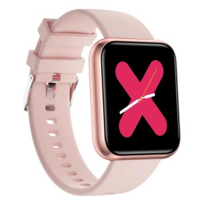 Ceas Smartwatch Techstar® I5, 1.3 inch OLED, Bluetooth 4.0 + EDR, Monitorizare Tensiune, Puls, Oxigenare Sange, Alerte Hidratare, Roz - Img 1