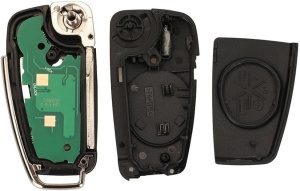 Set complet cheie Audi cu carcasa, placa electronica si cip ID48