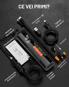 Compresor Techstar 6000mAh incarcare USB Type-C
