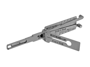 decodor auto Lishi HU100R HU127 Twin Lifter 2 in 1 – vedere oblica cu scala de citire
