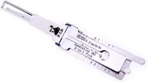 Decodor auto Lishi HU66 2 in 1 pentru contact si usa, pick decoder chei pentru VW Audi Skoda Seat Porsche, lama HU66