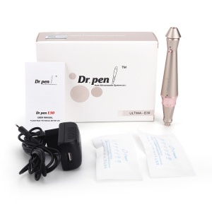 DermaPen Techstar® Dr Pen E30, 2 Capete de Rezerva, Ace Otel Inoxidabil, Corp Aliaj, Ergonomic, Regenerare Piele, Lifting, Viteza Reglabila, 5 Viteze, Roz - Img 4