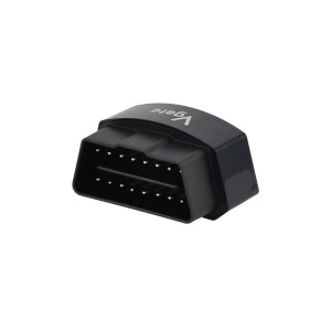 Adaptor Vgate iCar3 negru cu logo vizibil pentru diagnoza auto