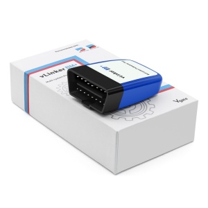 Adaptor Vgate vLinker BM+ pe suport alb