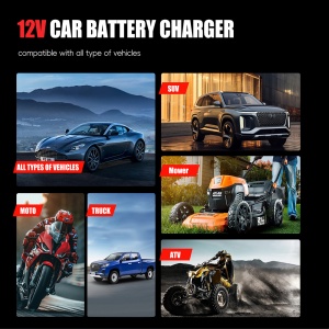 Functii incarcator inteligent Techstar BC-1206 pentru baterii auto moto cu mod Repair si ecran LCD
