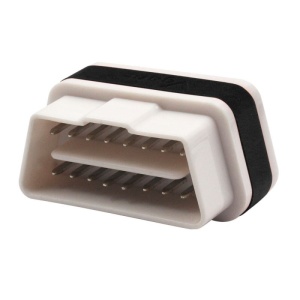 Mufa OBD2 Vgate iCar2 alb-negru cu pini metalici pentru conectare auto