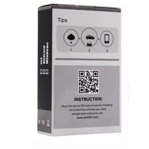 Eticheta specificatii interfata diagnoza auto ELM327 v1.5 OBD2 alba