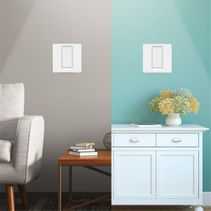 intrerupator smart montat pe perete alb design modern