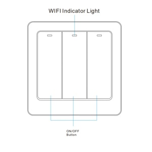 partea din spate intrerupator smart wireless 2 faze alb
