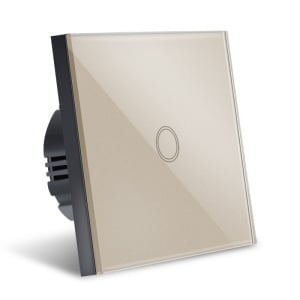intrerupator smart touch gold cu un buton tactil iluminare led