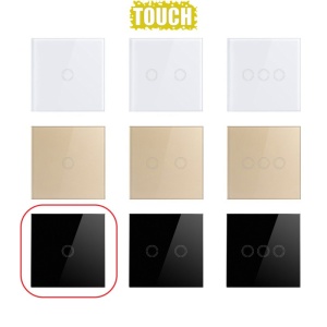 gama culori intrerupator touch techstar negru gold alb