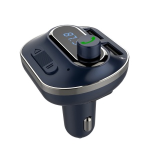Modulator FM Techstar® T19A, Wireless, Bluetooth 4.2, Microfon Integrat, FM Transmitator, Voltaj Baterie, USB, Slot MicroSD, AUX - Img 1