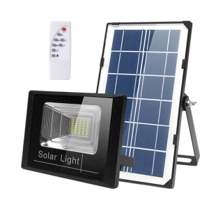 Proiector LED de Exterior Techstar®, 10W, Alimentare Panou Solar, Lumina Alb Rece 6500K, 900 lm, Luminozitate reglabila, Telecomanda, IP67, Negru - Img 1
