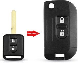 Cheie briceag Nissan – cu lama si butoane rosii si negre