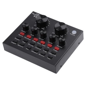 Resigilat Placa de sunet V8 Webcast Techstar®, Interfata Audio USB, Negru - Img 1