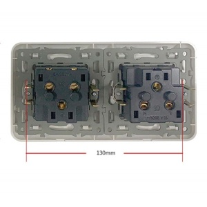 priza Techstar Crystal TS2 auriu sandcastle spate mecanism si conexiuni