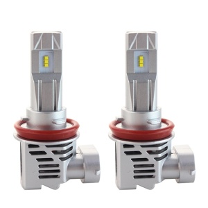Resigilat Set 2 LED-uri Auto Techstar® M3, H11, 40w, 8000 Lumeni, 6500K, AUTO, 12-24 Volti, ZES, Canbus, Miez Cupru, Radiator Aluminiu - Img 1