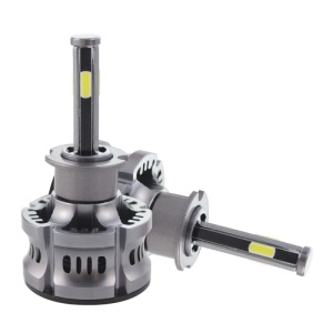 Resigilat Set 2 LED-uri Auto Techstar® N8, H3, 50w, 5500 Lumeni, 3000K-8000K, AUTO, 12-24 Volti, COB, Canbus, Radiator Aluminiu - Img 2