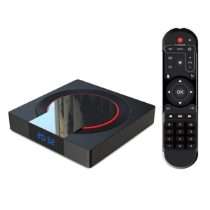 Resigilat TV Box Techstar® i96 pro, procesor 3xs905, android 9.0, uhd 8k, 4gb ram, lpddr4, 32gb rom, Quad Core, Wi-Fi 2ghz, 64bit, telecomanda, Negru - Img 1