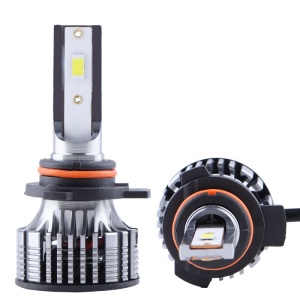 Set 2 LED-Uri Auto Techstar® V8, 9012, 120W, 12-24V, 15000 Lumeni, 6000K, Unghi Fascicul 360°, CSP 3570, Canbus, Radiator Aluminiu, Racire Cooling Tech, Argintiu - Img 3