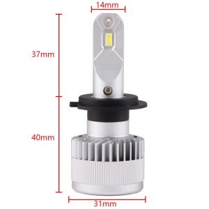 Set 2 LED-uri Auto Techstar® X9, H7, 60w, 8000 Lumeni, 6500K, AUTO, 12-24 Volti, CSP, Canbus, Miez Cupru, Radiator Aluminiu - Img 6