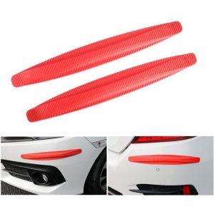 set banda protectie auto techstar rosu montaj pe usa prag bara fibra carbon 40cm