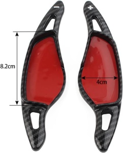 Padele carbon negru si rosu pozitionate oblic