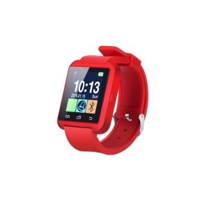Ceas inteligent Techstar U8+ rosu cu pedometru si conectivitate telefon
