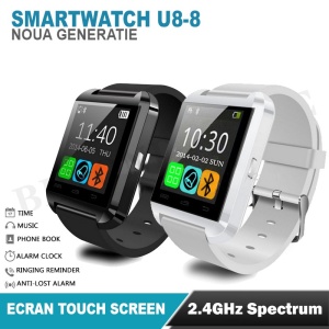 Smartwatch U-Watch Bluetooth U8 negru Resigilat - Img 6