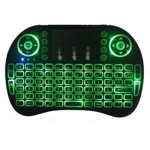 Tastatura wireless Techstar i8 RGB Play verde, compatibila PC, laptop si Smart TV