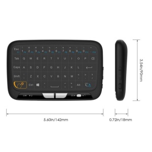 Tastatura wireless H18 Techstar, vedere porturi incarcare si conectivitate