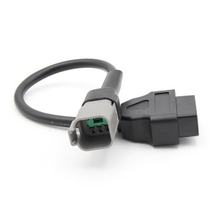 Cablu OBD2–6 pini arcuit, vedere de sus, diagnoza ATV/UTV