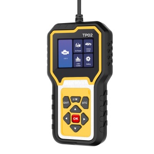 Techstar TP02 – vedere laterala cu cablu OBD2 conectat