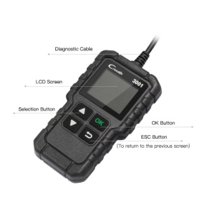 Kit service auto Launch CR3001 - Scanner OBD2/EOBD cu functii avansate de diagnostica