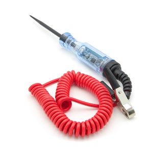 Tester electric auto cu afisaj digital 5–120V DC, sonda metalica, clema crocodil, cablu spiralat, pentru instalatia electrica auto/moto/camioane - Img 14