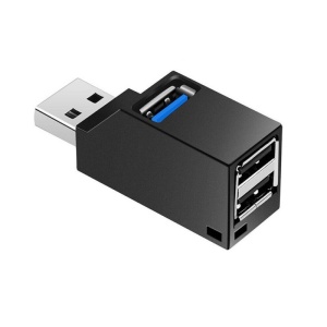 Hub USB Techstar compact alb cu porturi USB 2.0 dispuse in linie