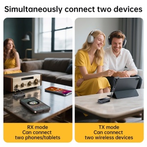 Adaptor Bluetooth 5.4 pentru utilizare in mod Transmitter TX si Receiver RX