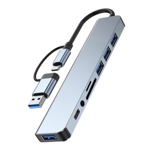 Prezentare Hub multifunctional USB-C Techstar cu 8 porturi