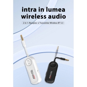Prezentare functii adaptor audio TX RX Techstar M28 alb
