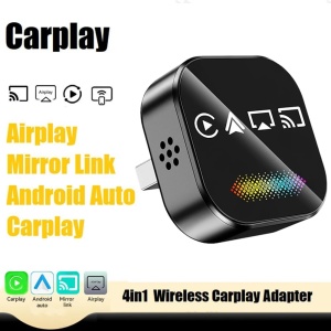 Adaptor wireless 4 in 1 Techstar cu CarPlay, Android Auto, AirPlay si Mirror Link
