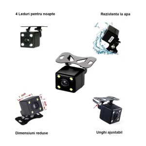 set camera auto spate Techstar cu accesorii montaj