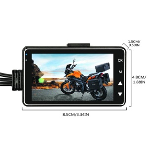 Camera Video Motocicleta Dubla Techstar® MT18 3MP HD 720P 50fps Display 3Inch - Img 5