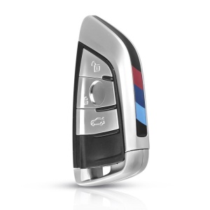 Carcasa cheie auto Techstar BMW 3 butoane cu lama argintiu vedere frontala cu insertie M Sport