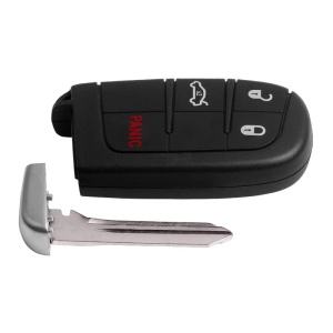 Carcasa cheie auto Techstar Chrysler Dodge Jeep Fiat 4 butoane vedere laterala cu lama rabatata