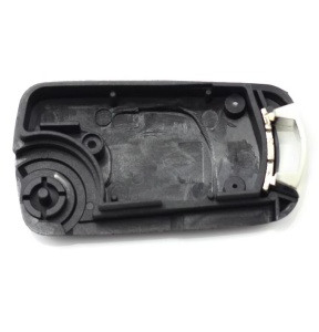 Carcasa cheie auto Techstar compatibila Opel Astra Corsa Vectra Meriva tip briceag 2 butoane lama pe stanga culoare neagra vedere interior