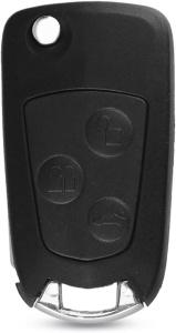 Carcasa cheie auto Techstar briceag flip HU101 - vedere frontala carcasa flip (inchisa)